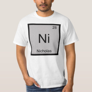 Nicholas Name Chemie Element Periodensystem T-Shirt