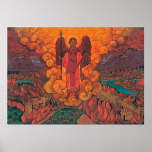 Nicholas Roerich Last Angel Large Leinwand Giclee  Poster