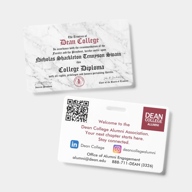 Nicholas Shackleton Tennyson Swain Ausweis (Vorder- & Rückseite)