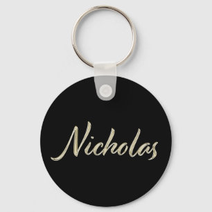 Nicholas Whitegold Button Name Schlüsselanhänger