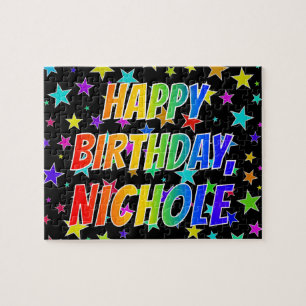 "NICHOLE" Vorname, Spaß "GLÜCKLICHER GEBURTSTAG" Puzzle