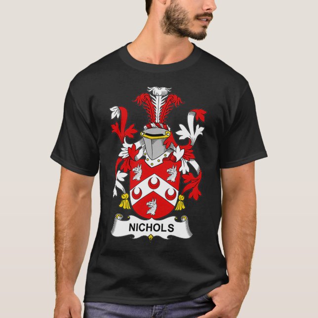 Nichols Coat of Arms Familienwappen T-Shirt (Vorderseite)