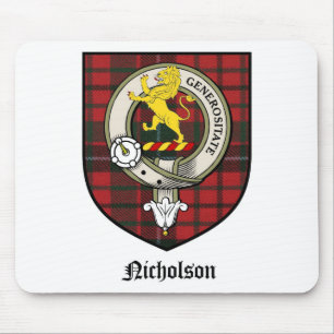 Nicholson-Clan-Wappen-AbzeichenTartan Mousepad