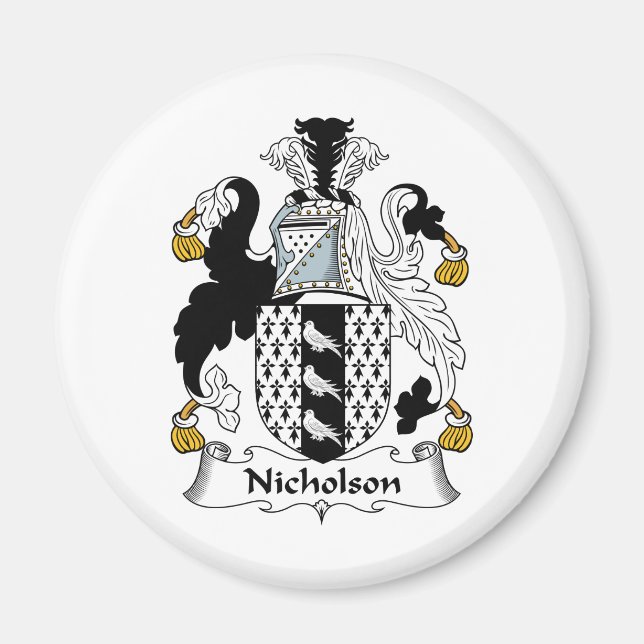 Nicholson Familienwappen Magnet (Vorne)