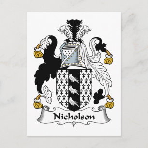 Nicholson Familienwappen Postkarte