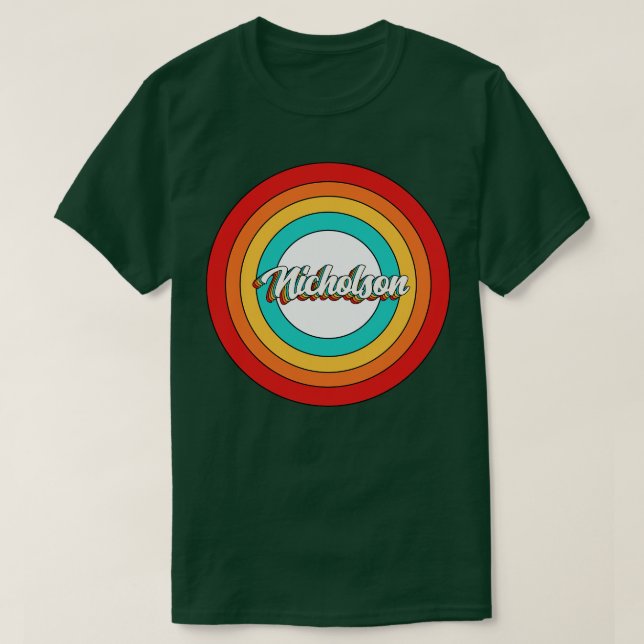 Nicholson Name Shirt Vintag Nicholson Circle (Design vorne)
