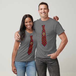 Nicholson Scottish Abzeichen & Tartan Krawatte T-Shirt