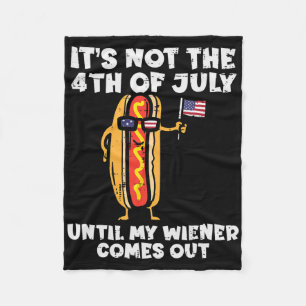 Nicht 4. Juli Wiener Hotdog Amerikanische Flagge P Fleecedecke