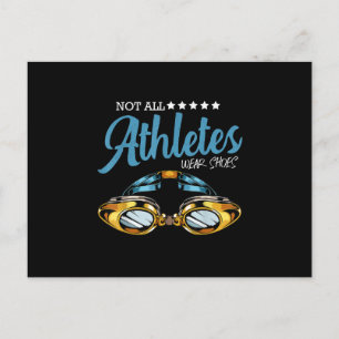 Nicht alle Athleten tragen Schuhe Funny Swimmer Einladungspostkarte