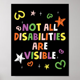 Nicht alle Behinderungen sind sichtbar behinderte Poster