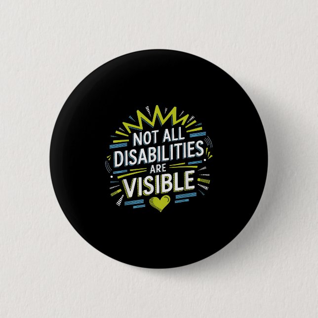 Nicht alle Behinderungen sind sichtbar Cool Unsich Button (Vorderseite)