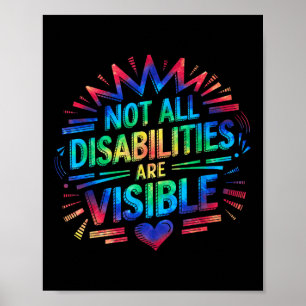 Nicht alle Behinderungen sind sichtbar Cool Unsich Poster