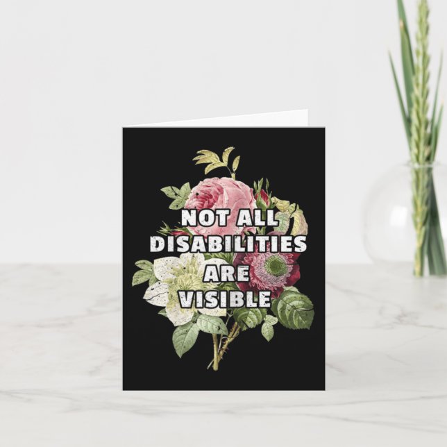 Nicht alle Behinderungen sind sichtbar Fibromyalgi Karte (Vorderseite)