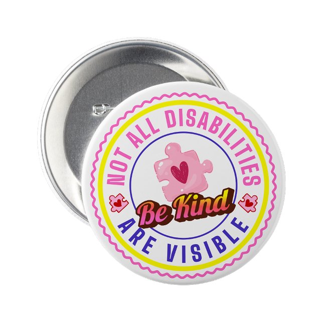 Nicht alle Behinderungen sind sichtbar Pin Button  (Not all Disabilities are visible Pin Badge)