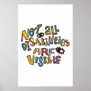 Nicht alle Behinderungen sind sichtbar Zitat Poste Poster