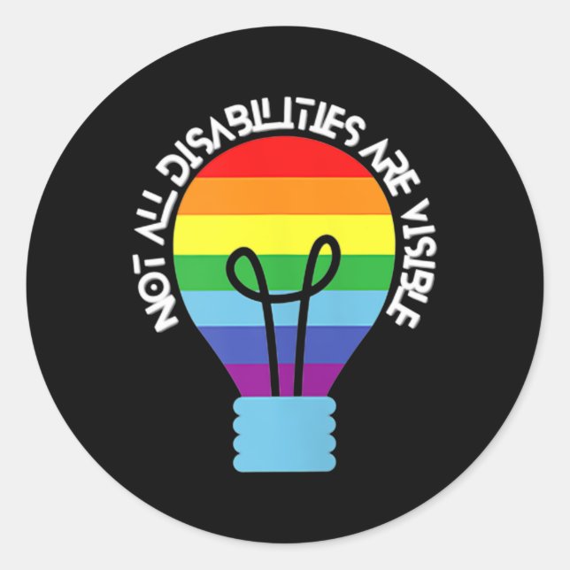 Nicht alle Behinderungen sind sichtbare Behinderun Runder Aufkleber (Vorderseite)