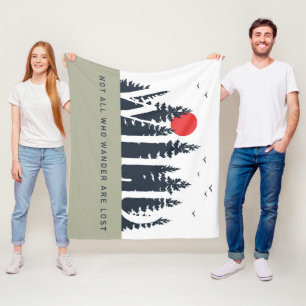 Nicht alle, die die Natur mit modernen Farbblöcken Fleecedecke