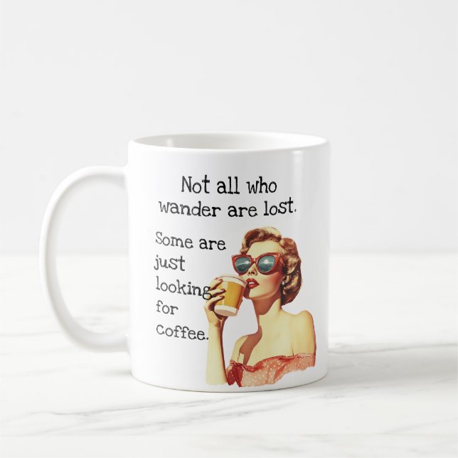 Nicht alle, die Kaffee Lover Retro Kaffeetasse (Links)
