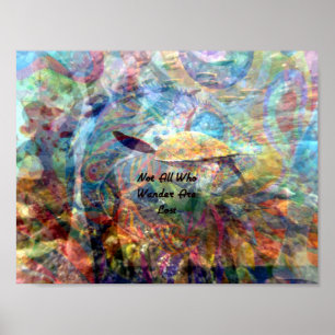 Nicht alle, die umherziehen, haben inspirierendes poster