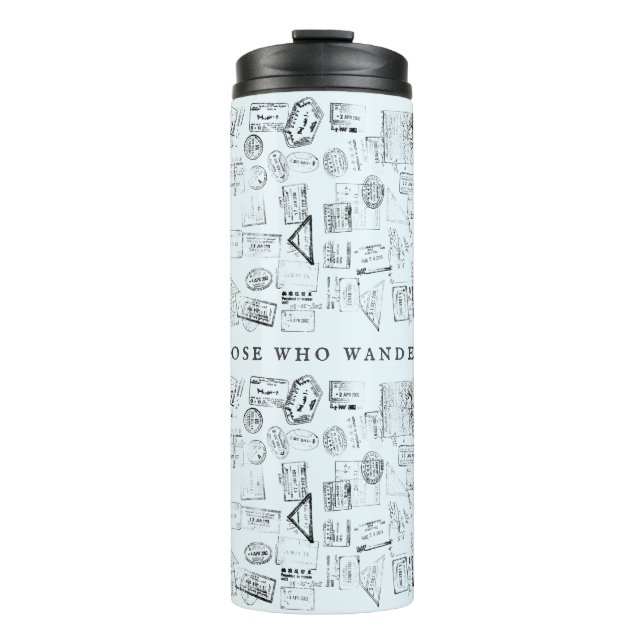 Nicht alle, die wandern, haben Briefmarke im Pass  Thermosbecher (Vorderseite)