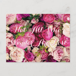 Nicht alle, die wandern postkarte