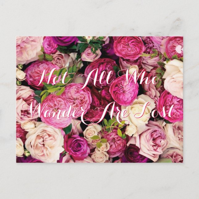 Nicht alle, die wandern postkarte (Vorderseite)