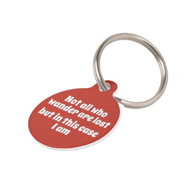 Nicht alle, die wandern, sind verloren, aber ich b haustiermarke (Seite)