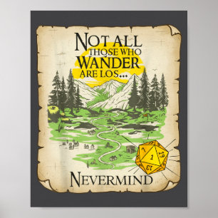 Nicht alle, die wandern, sind verloren Funny Maps Poster