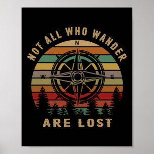 Nicht alle, die wandern, sind verloren Funny Outdo Poster