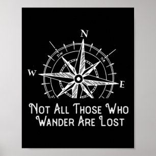 Nicht alle, die wandern, sind verloren Lustiger Wa Poster