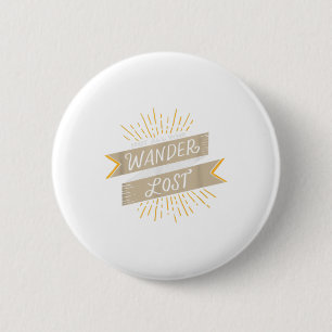 Nicht alle, die wandern sind verloren - Wandergesc Button