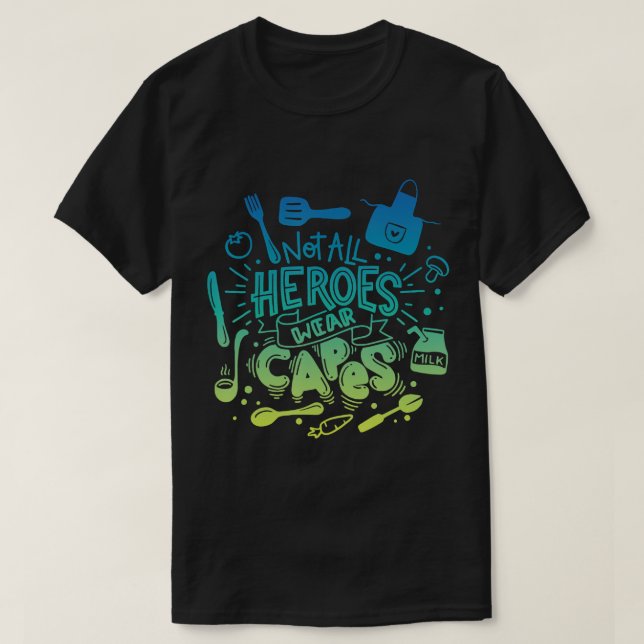 Nicht alle Helden tragen Capes School Lunch Lady C T-Shirt (Design vorne)