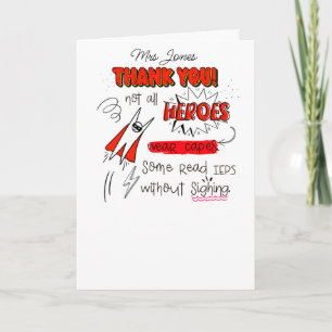 Nicht alle Helden tragen Capes SENCO SEN Lehrer Karte