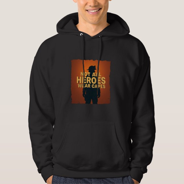 Nicht alle Helden tragen Kaps-Feuerwehrmann Hoodie (Vorderseite)