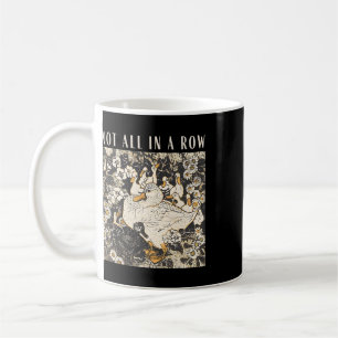 Nicht alle in einer Reihe Lustige Ente Vintage Ret Kaffeetasse
