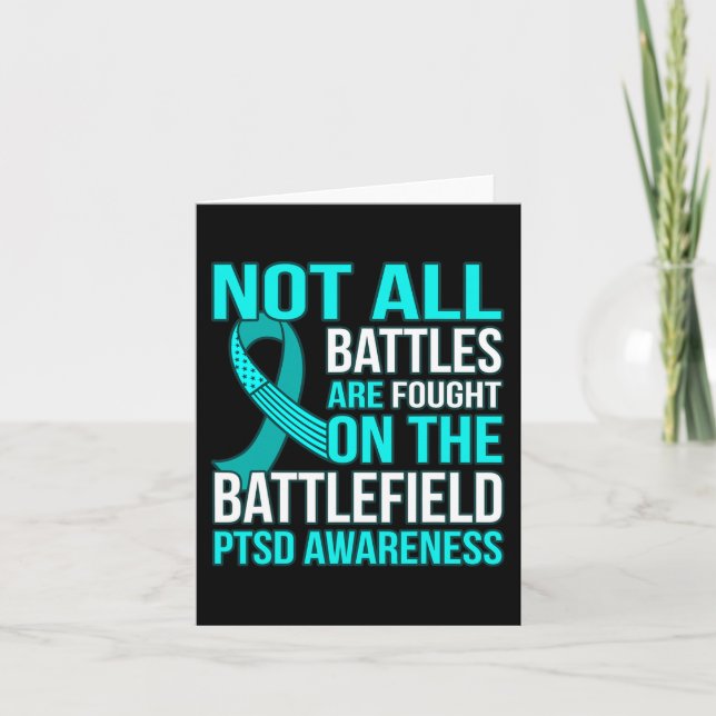 Nicht alle Kämpfe werden auf Field Ptsd Awareness  Karte (Vorderseite)