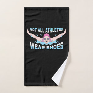 Nicht alle Sportler tragen Schuhe Handtuch