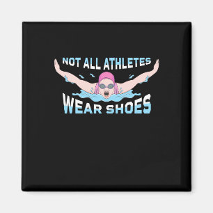 Nicht alle Sportler tragen Schuhe Magnet