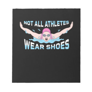 Nicht alle Sportler tragen Schuhe Notizblock