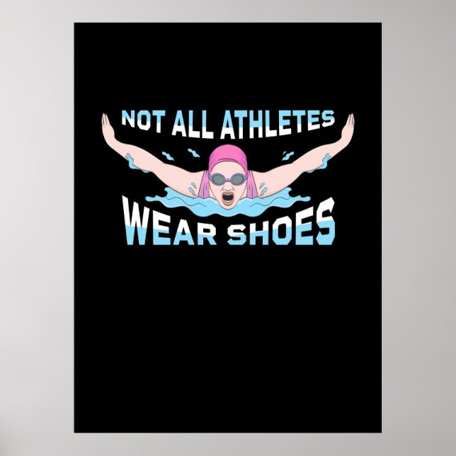 Nicht alle Sportler tragen Schuhe Poster (Vorne)