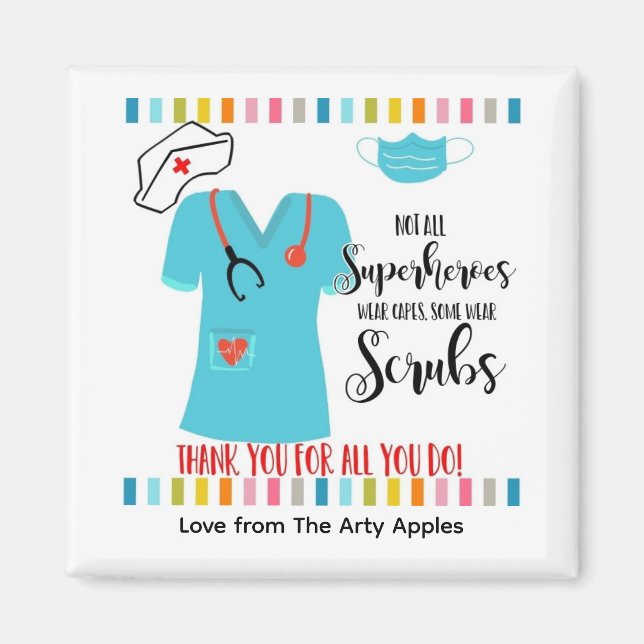 Nicht alle Superhelden tragen Kapseln NURSES Magnet (Vorne)