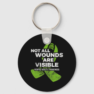 Nicht alle Wunden, die eine psychische Bewusstsein Schlüsselanhänger