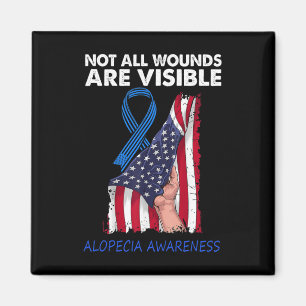 Nicht alle Wunden sind erkennbar Alopezie-Bewussts Magnet