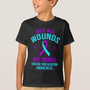 Nicht alle Wunden sind erkennbar glücklich Selbstm T-Shirt