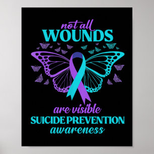 Nicht alle Wunden sind erkennbar Selbstmordbewusst Poster