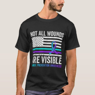 Nicht alle Wunden sind sichtbar Amerikanische Flag T-Shirt