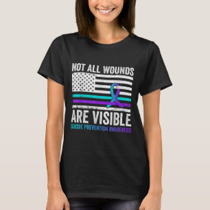 Nicht alle Wunden sind sichtbar Amerikanische Flag T-Shirt