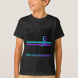 Nicht alle Wunden sind sichtbar Amerikanische Flag T-Shirt