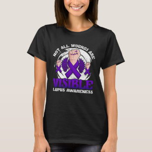 Nicht alle Wunden sind sichtbar Lupus Krieger Lila T-Shirt