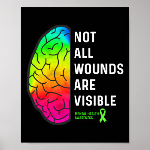 Nicht alle Wunden sind sichtbar - psychische Gesun Poster